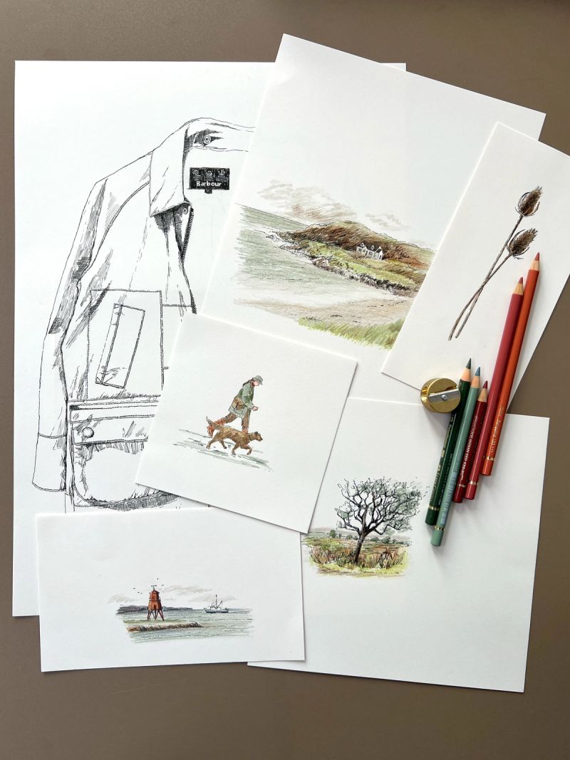 Illustration showcasing this artists portfolio
