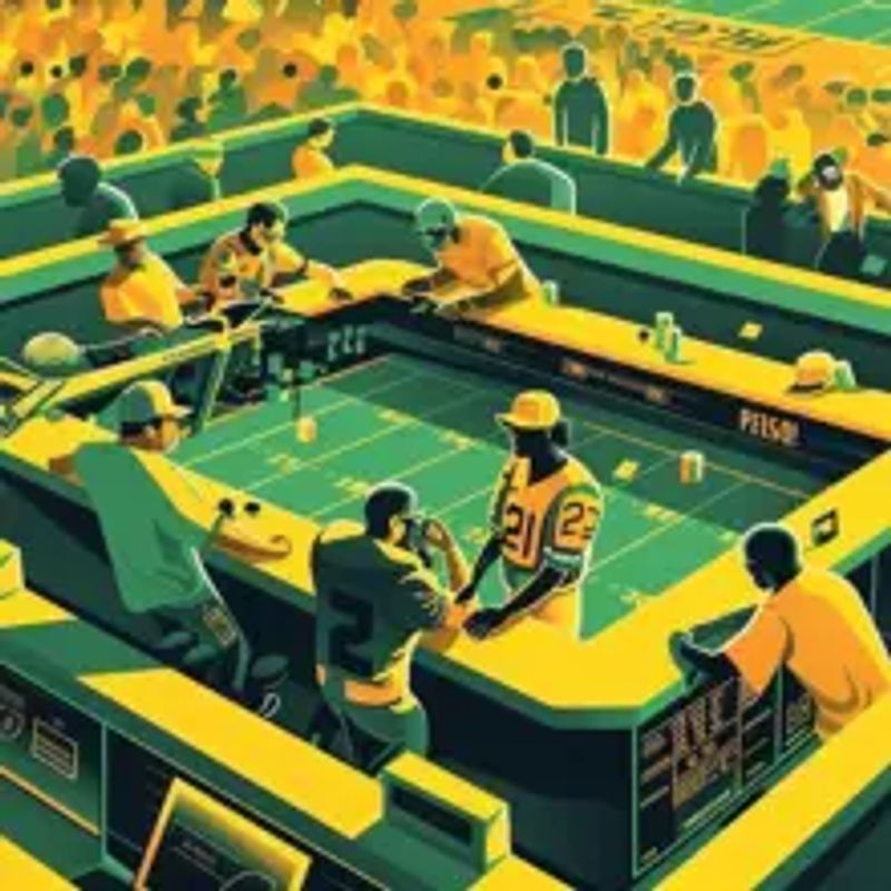Cartoon illustration of diverse betting markets