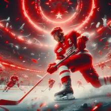 A khl match in full action