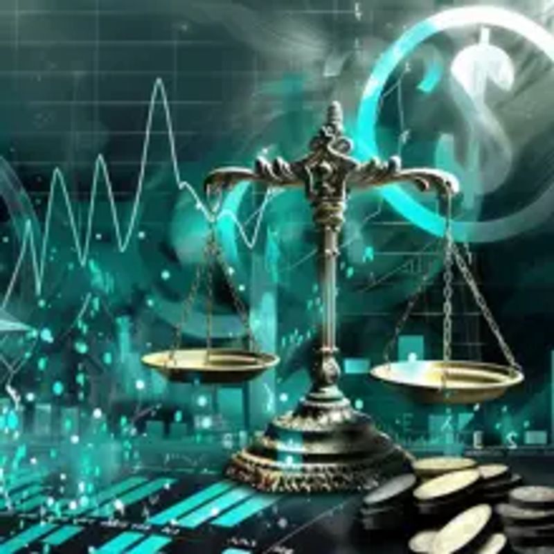 Illustration of a scale balancing profits and risks