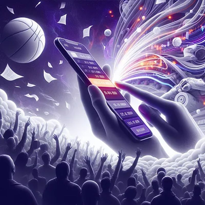 A fan placing a winning bet on college basketball betting sites