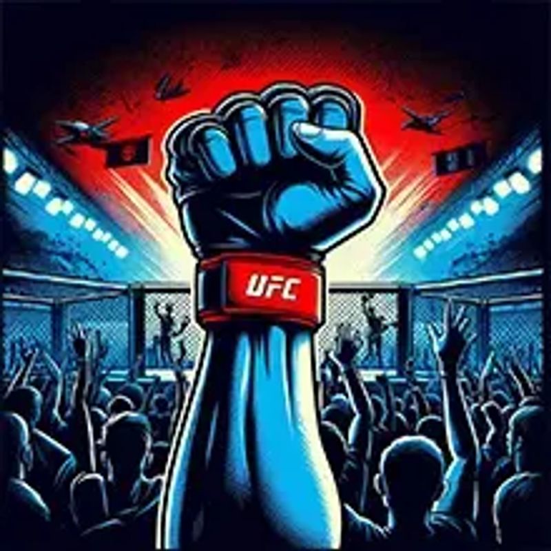 Hand raising in victory after a ufc fight