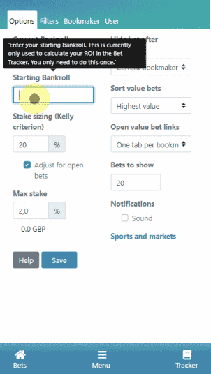 Enter your bankroll