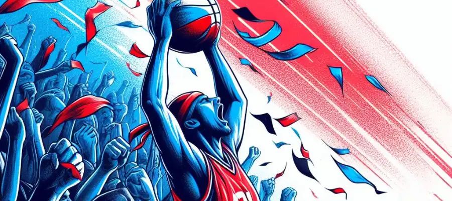 A basketball fan who just won on multiple bets