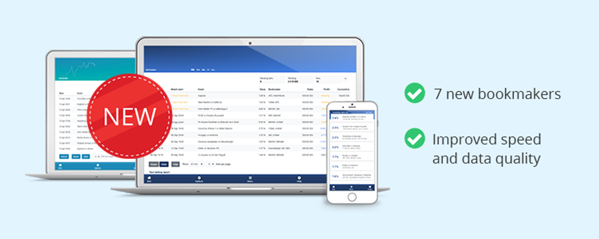 New bookmakers added!