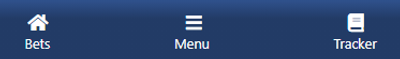 The Navigation menu in RebelBetting