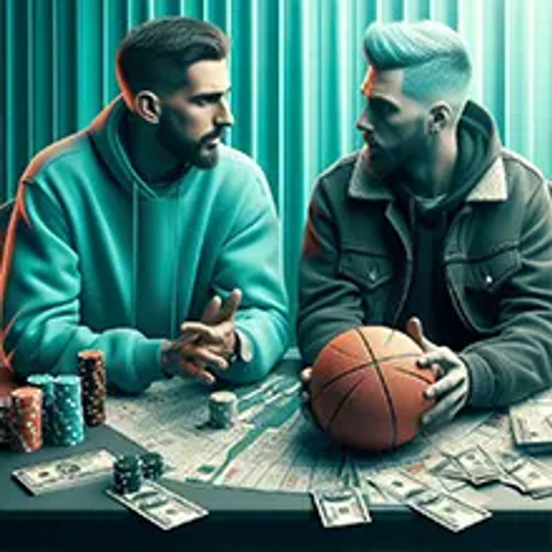 Two basketball bettors talking about their strategies