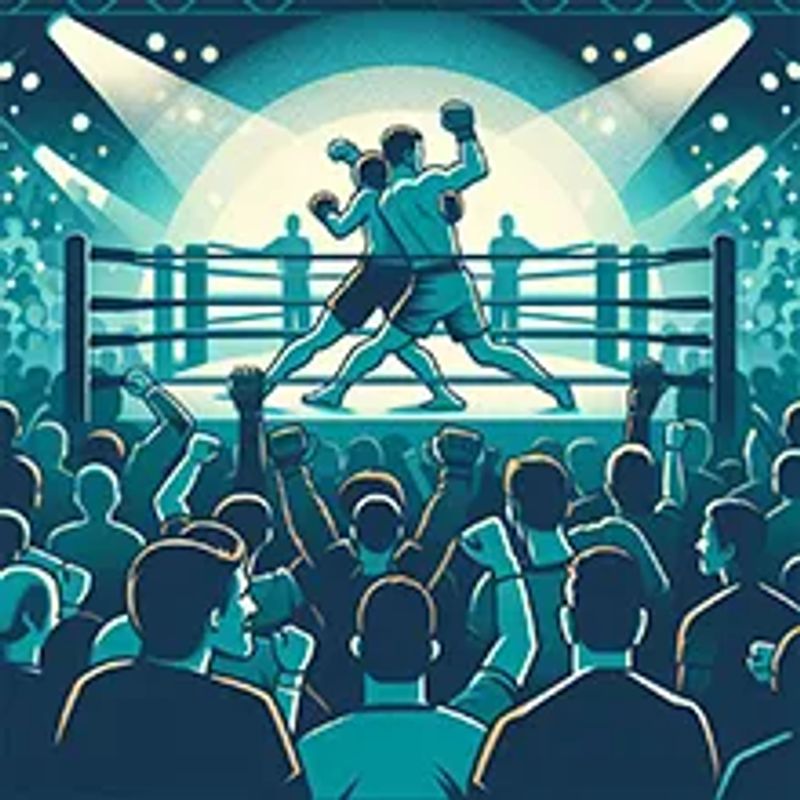 Excited crowd at a UFC Fight Night event