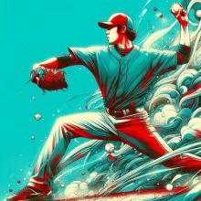 A baseball pitcher in the japan npb