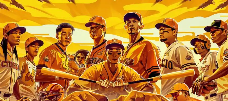 CPBL team logos and players in action