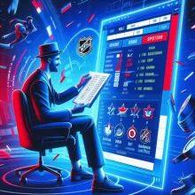 A hockey bettor read NHL odds and analyzing team performance to make informed bets