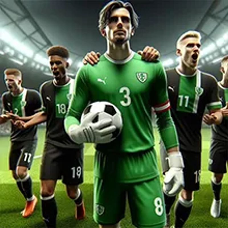 Ett lag som precis har vunnit en fotbollsmatch