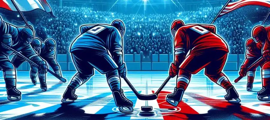 A hockey match about to begin
