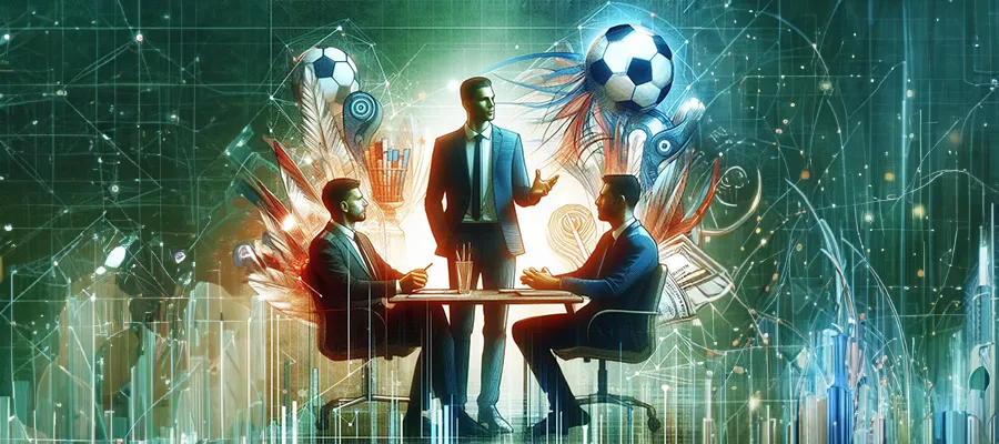 A group of professional bettors discussing the best betting agents
