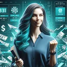 A person being confident in a bet she just placed using RebelBetting sports betting software