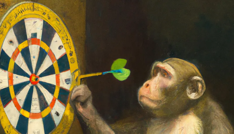 monkey playing darts