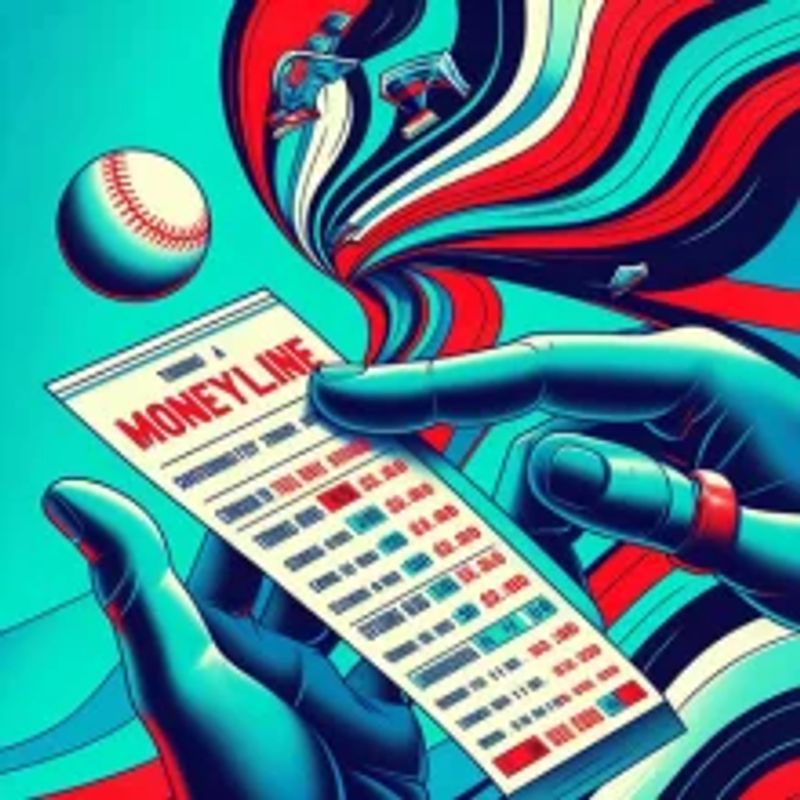 A baseball fan placing a moneyline bet slip with one of the available sportsbooks