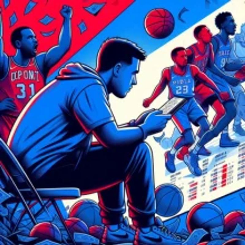 A NBA fan placing a bet on a basketball game