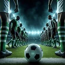 A football game about to begin
