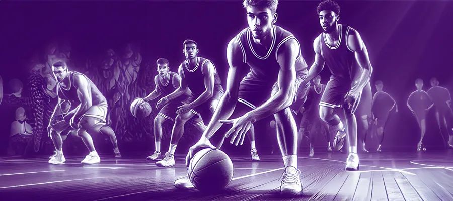 A college basketball game