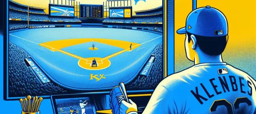 A baseball fan watching a KBO game from home
