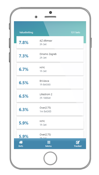 Easy access to value bets everywhere