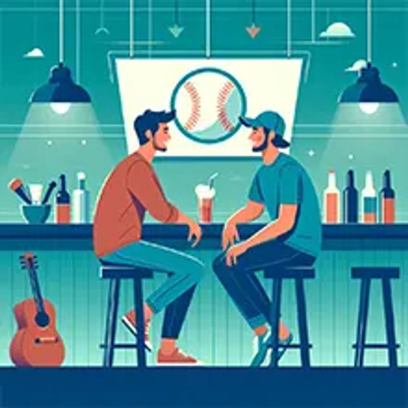 Two baseball bettors talking about RebelBetting sports betting software