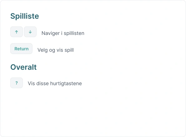 Keyboard shortcuts