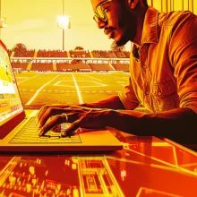 A person placing a AH bet with the RebelBetting sports betting platform