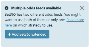 Multiple odds feeds tooltip