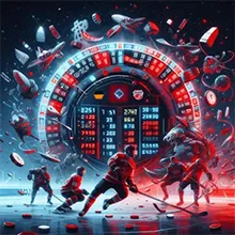 KHL ice hockey game with betting odds displayed