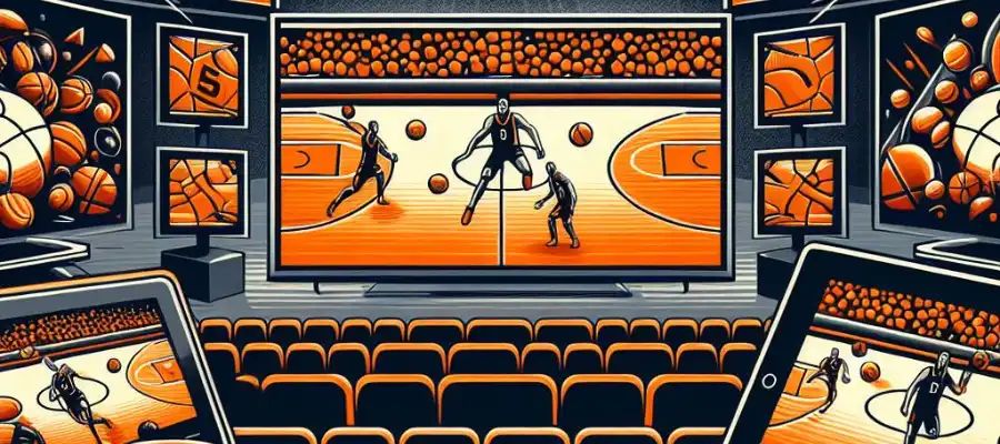 EuroLeague game broadcast on various devices