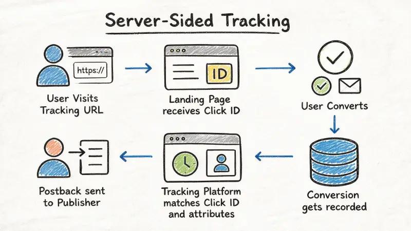 Server sided tracking explained diagram