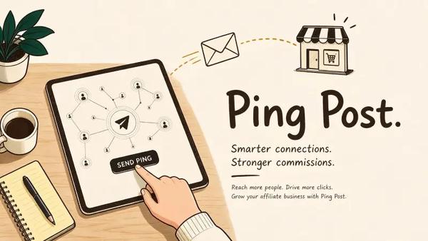 Lead monetization with ping posts concept illustration
