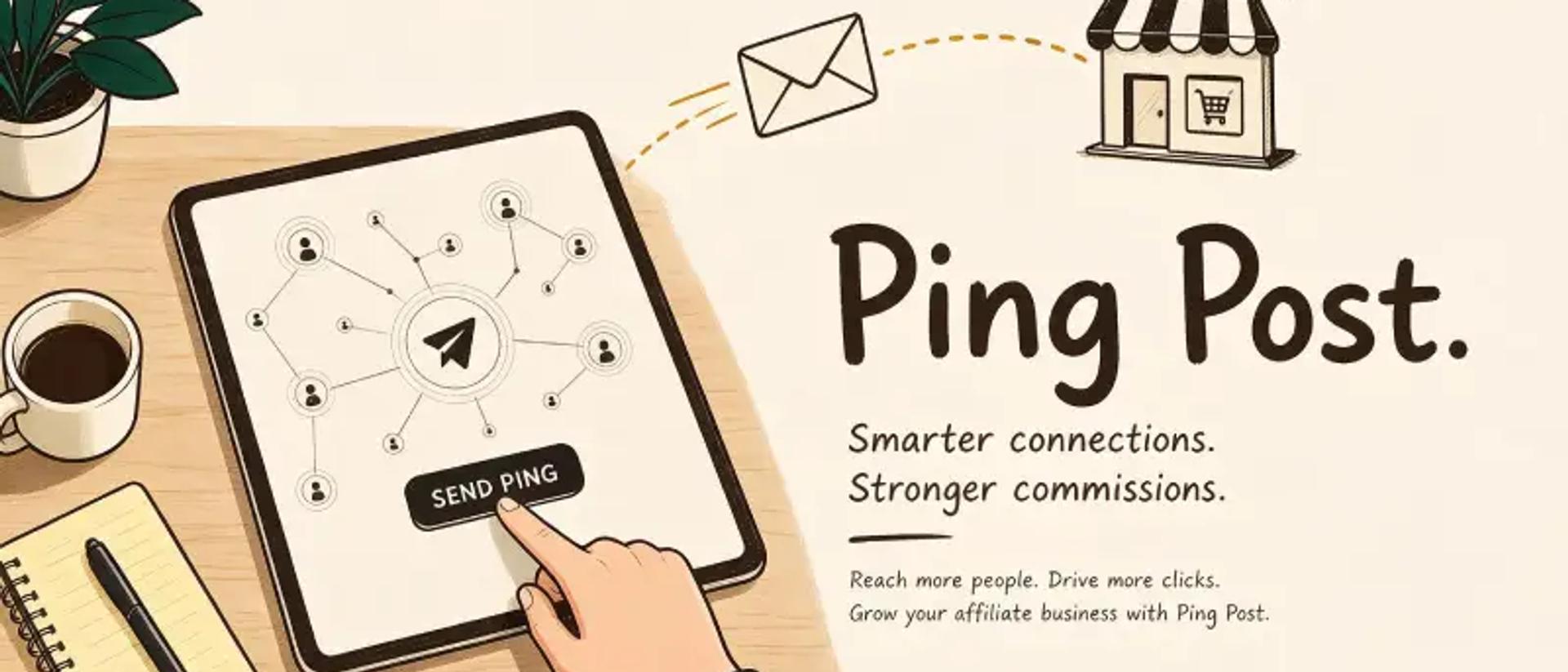 Lead monetization with ping posts concept illustration