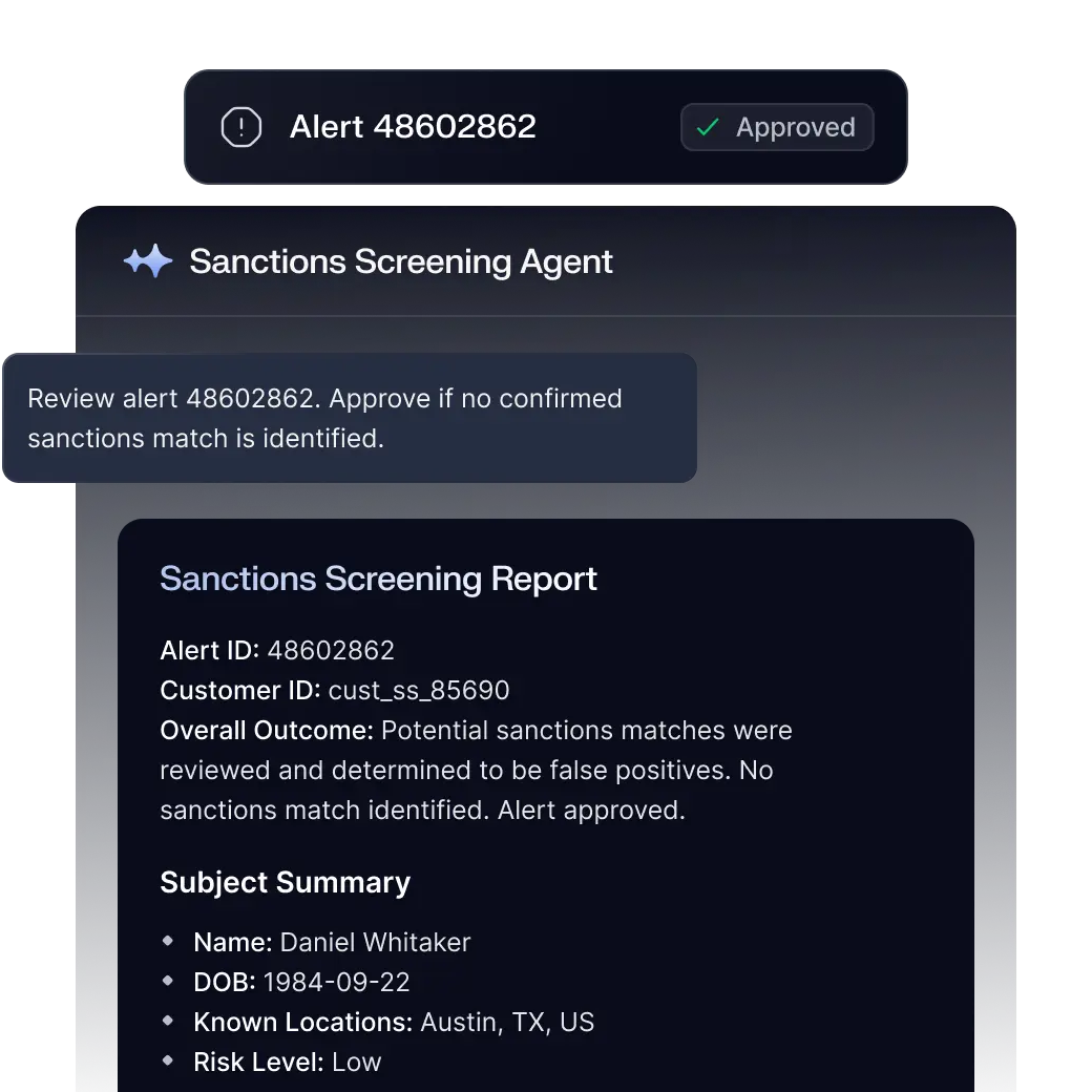Auto-resolve sanctions and PEP alerts