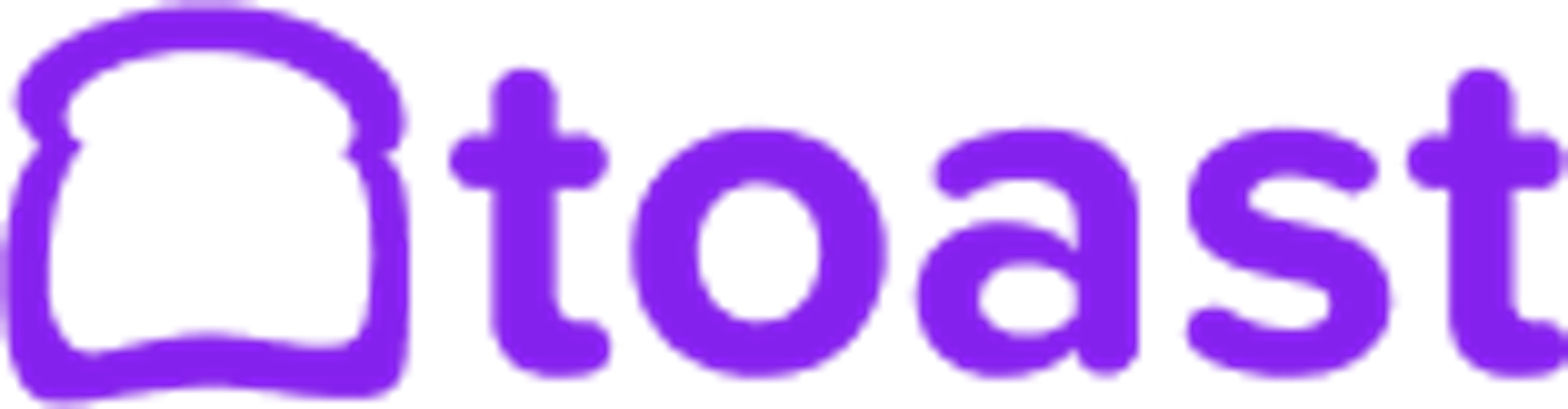 Toast logo with a purple bread slice outline and the word 'toast'.