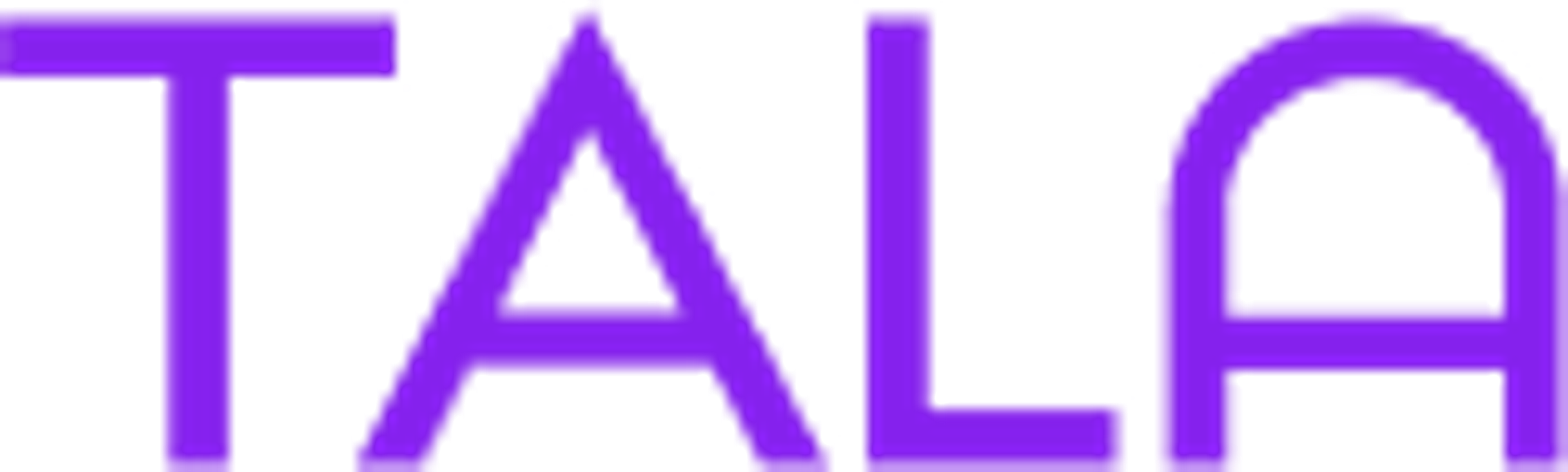 Purple text reading TALA.