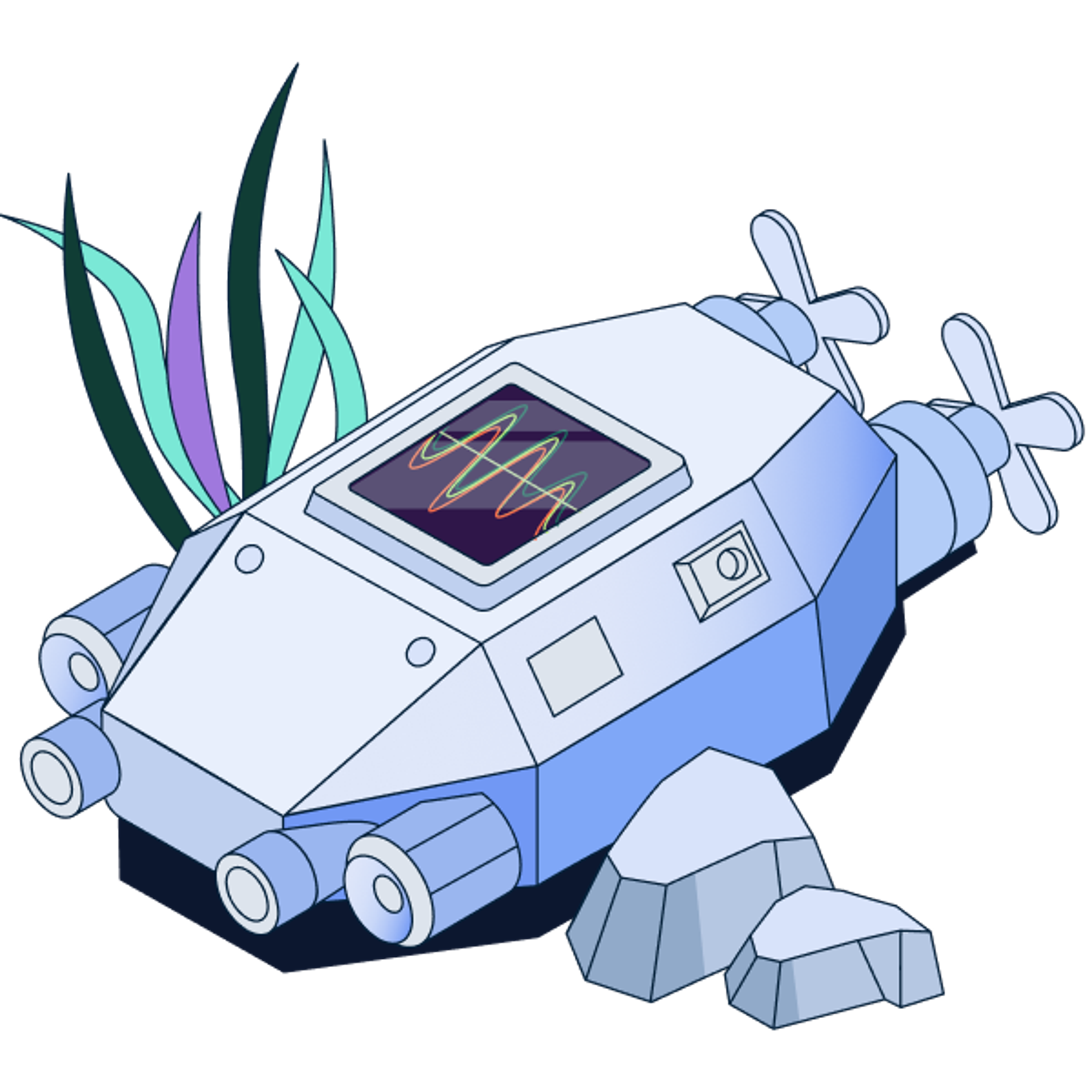 Submersible scanner illustration