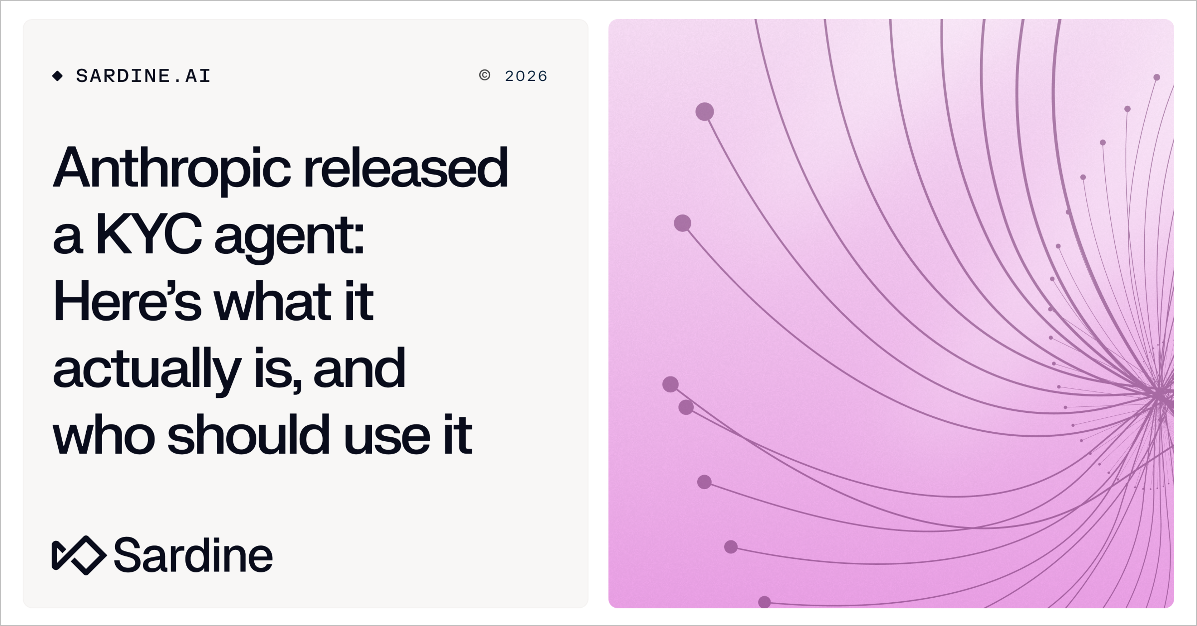 Anthropic released a KYC agent: Here's what it actually is, and who should use it.