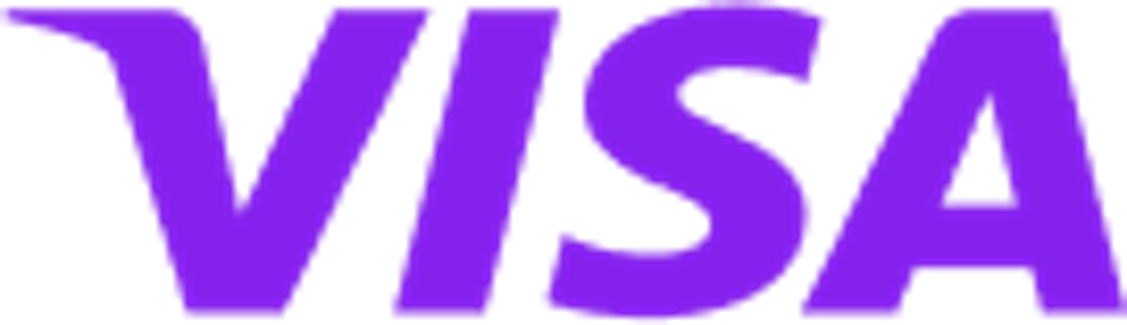 Purple VISA logo.