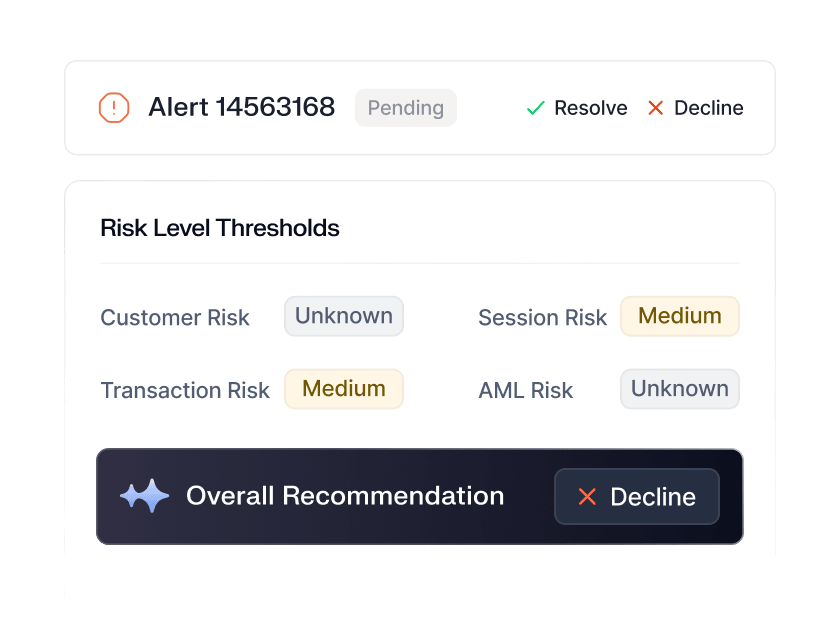 Minimize onboarding alerts