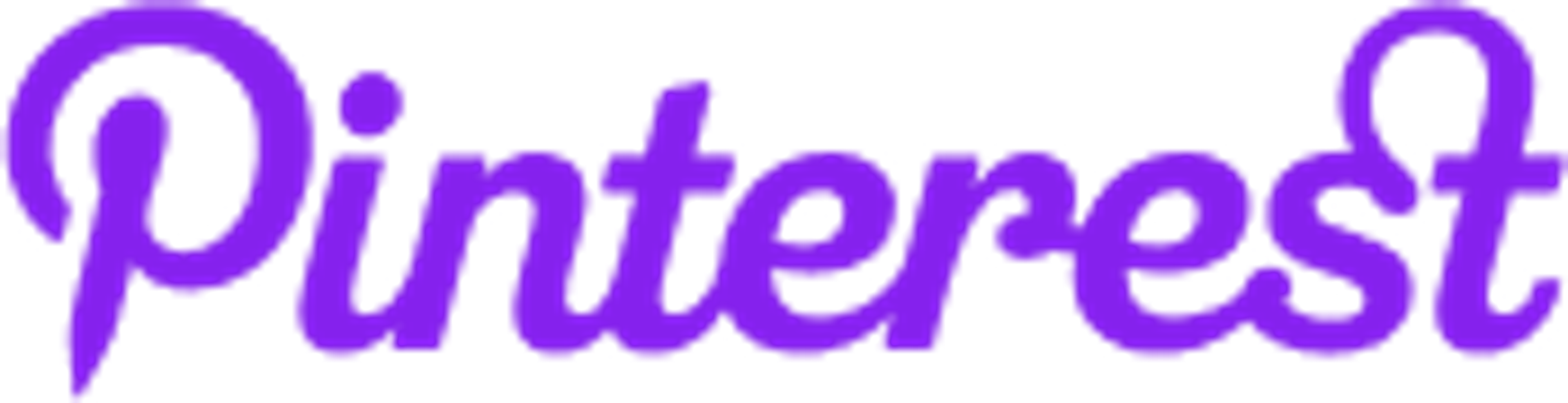 Purple Pinterest logo.