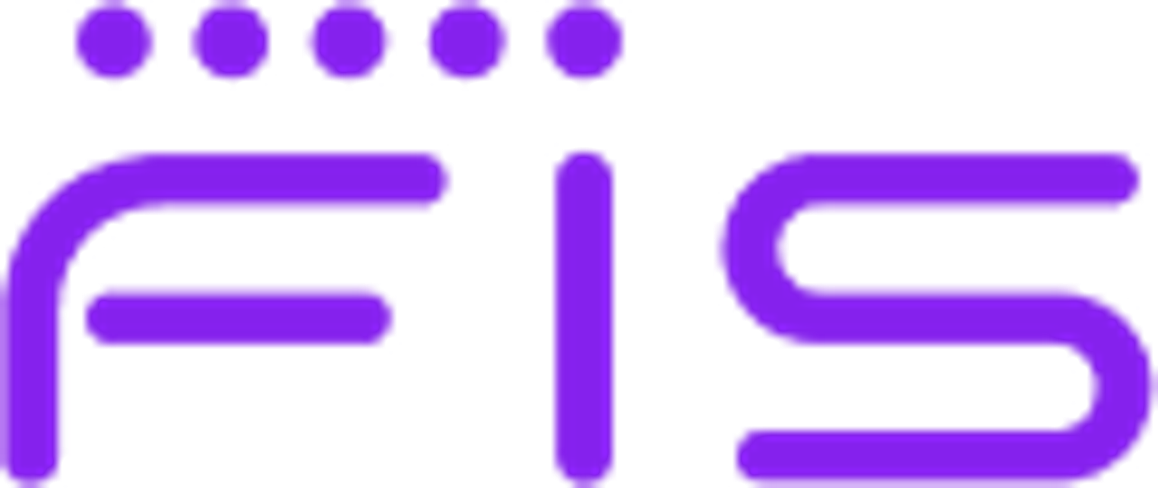 Stylized purple FIS logo with five dots above.