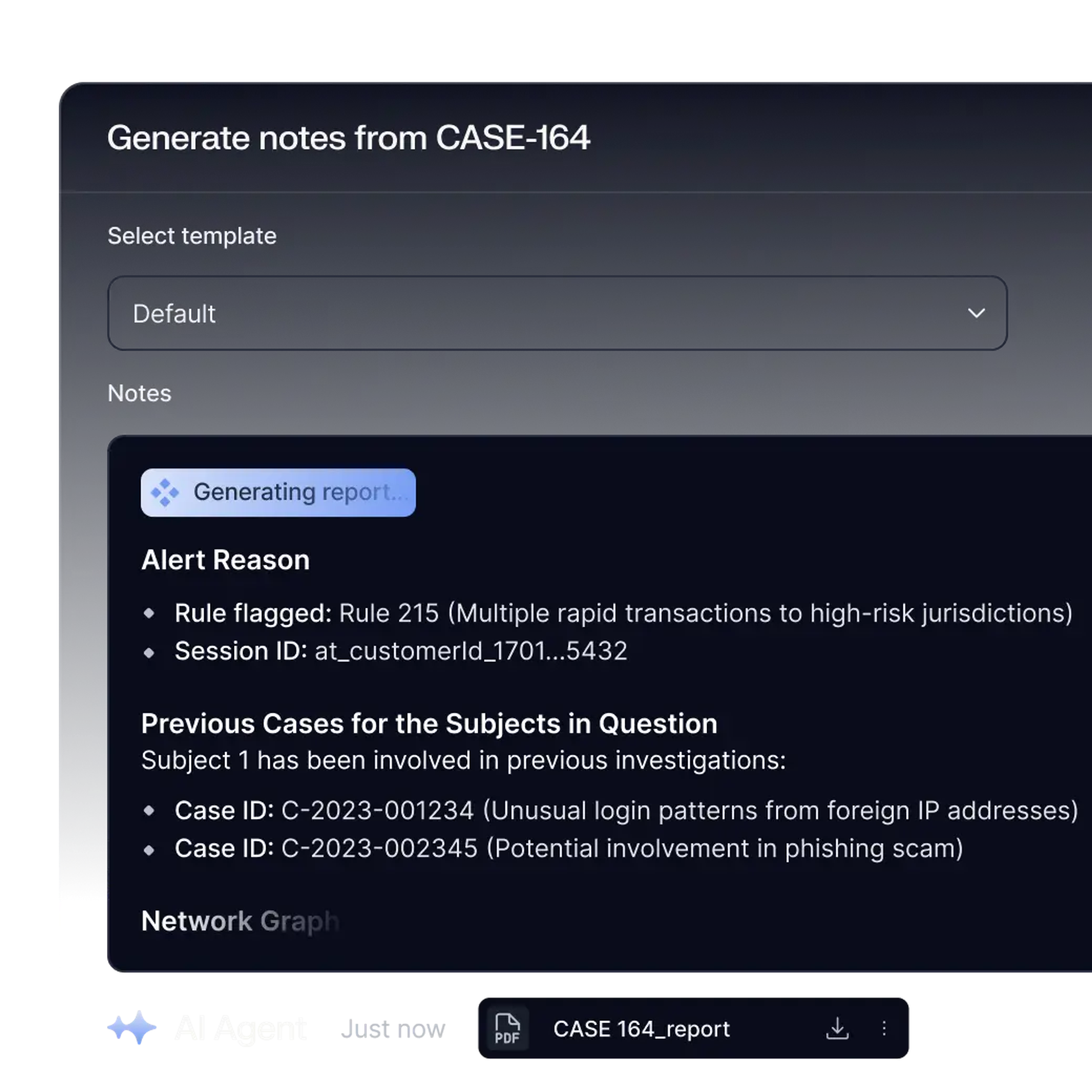 Generate SAR narratives in minutes