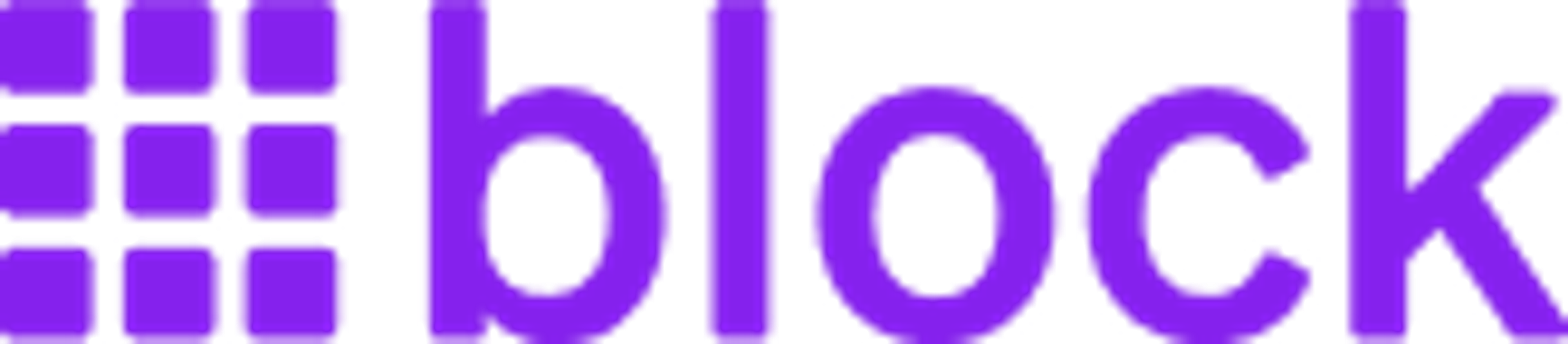 Purple Block logo with a 3x3 grid of squares next to the word "block".