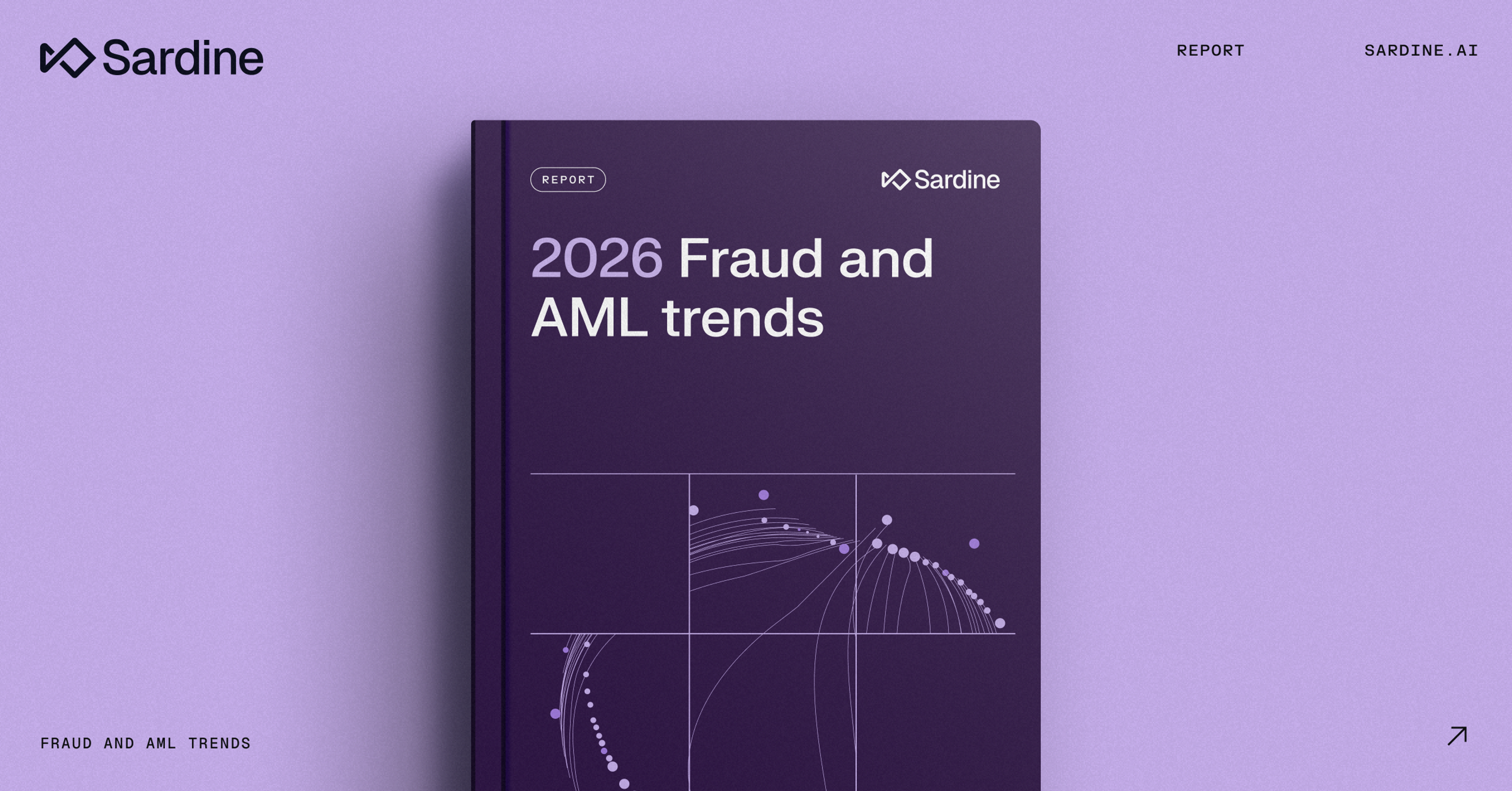 Sardine's "2026 Fraud and AML trends" report cover.