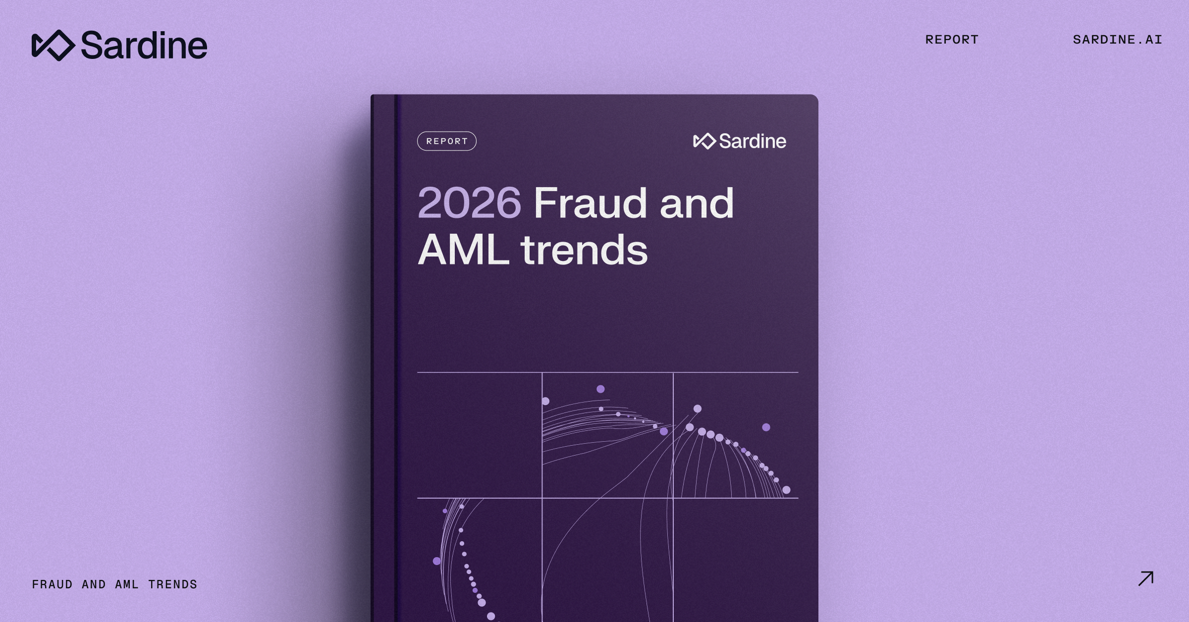 Sardine's "2026 Fraud and AML trends" report cover.