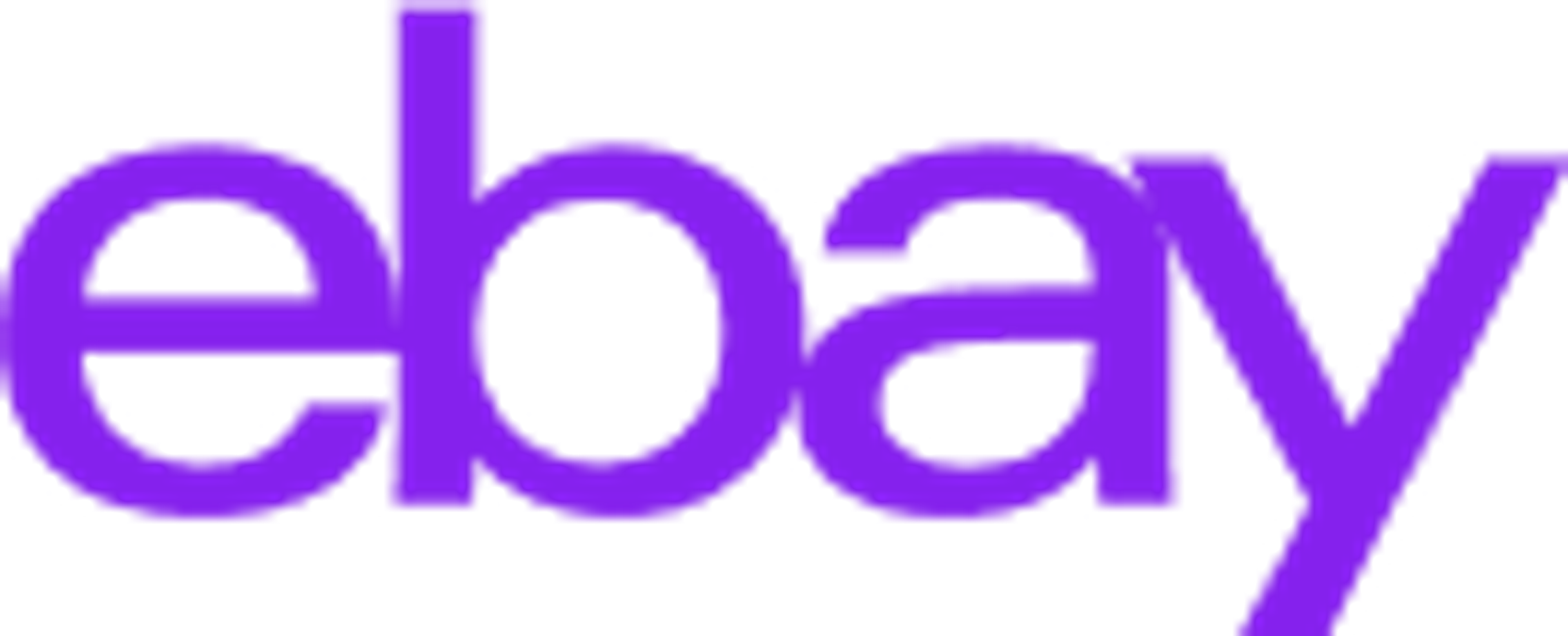Purple eBay logo.
