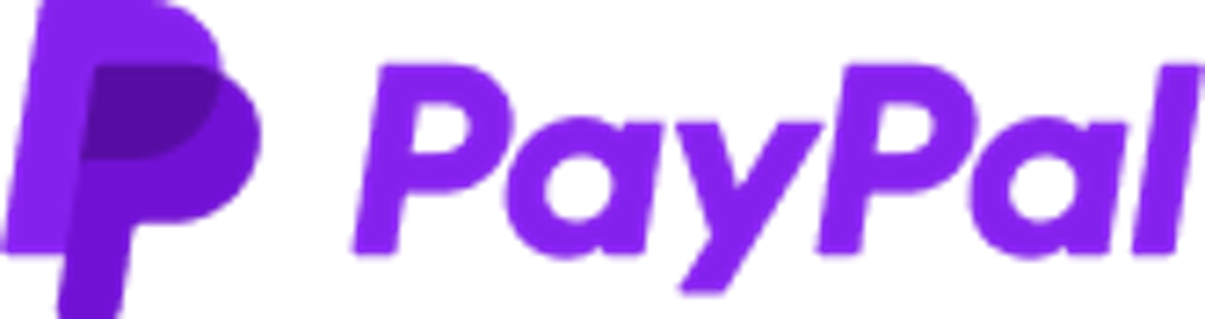 Purple PayPal logo.